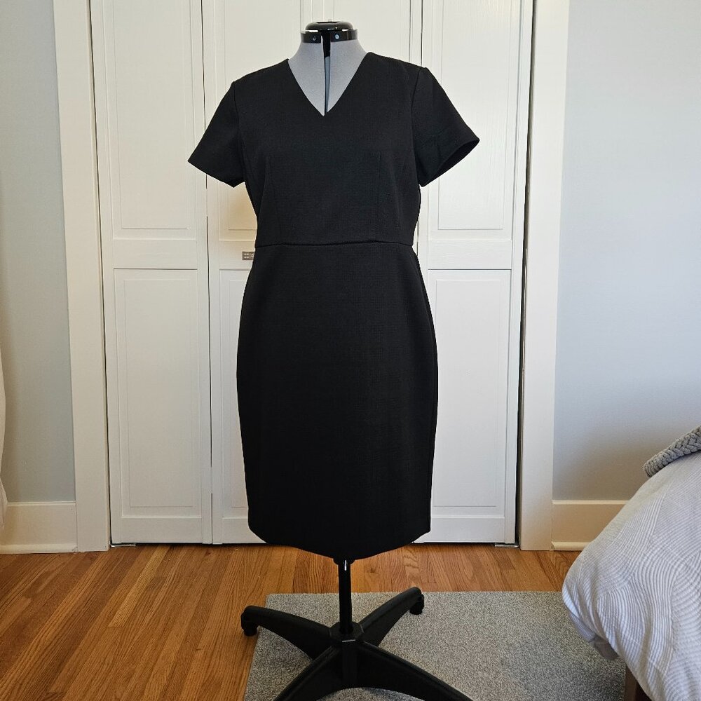 Ann Taylor Short Sleeve Dark Grey Dress (new)